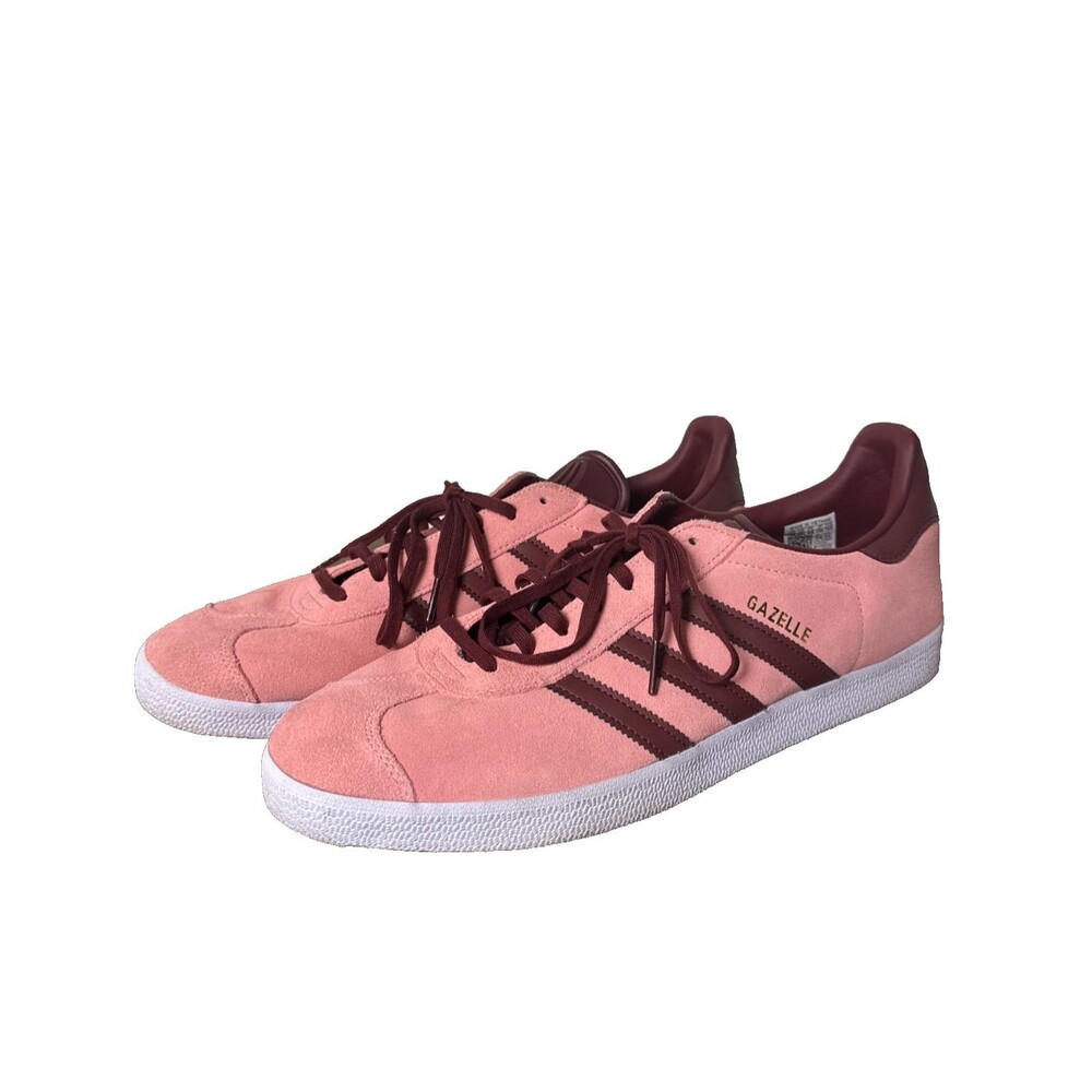 Adidas Gazelle Men’s Size 13 Pink Burgundy Suede Sneakers Retro Casual